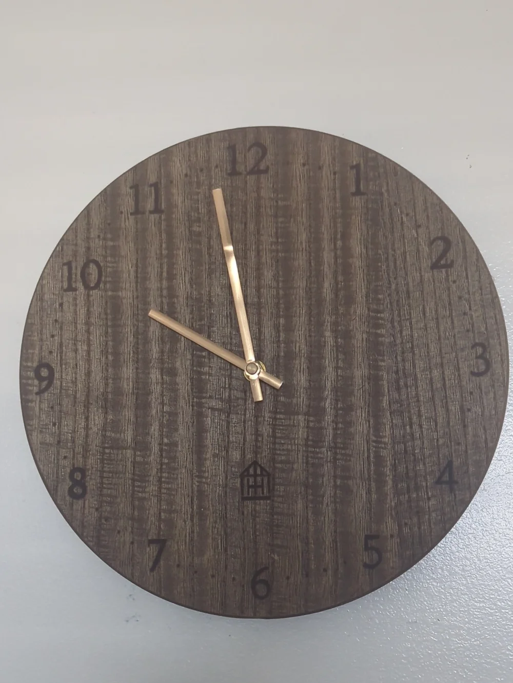 Hearth And Hand Clock Woodgrain Clock with Gold Hands